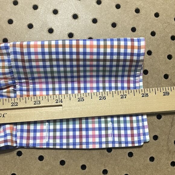 Hamilton Co. French Cuff LS Button Up Shirt March 17 Gingham Plaid Multi XL Men - Picture 9 of 9